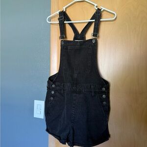 Madewell Charcoal Denim Overall Shorts